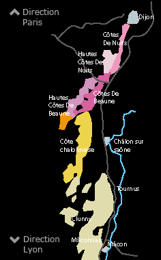 carte de france, maconnais, bourgogne